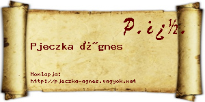 Pjeczka Ágnes névjegykártya
